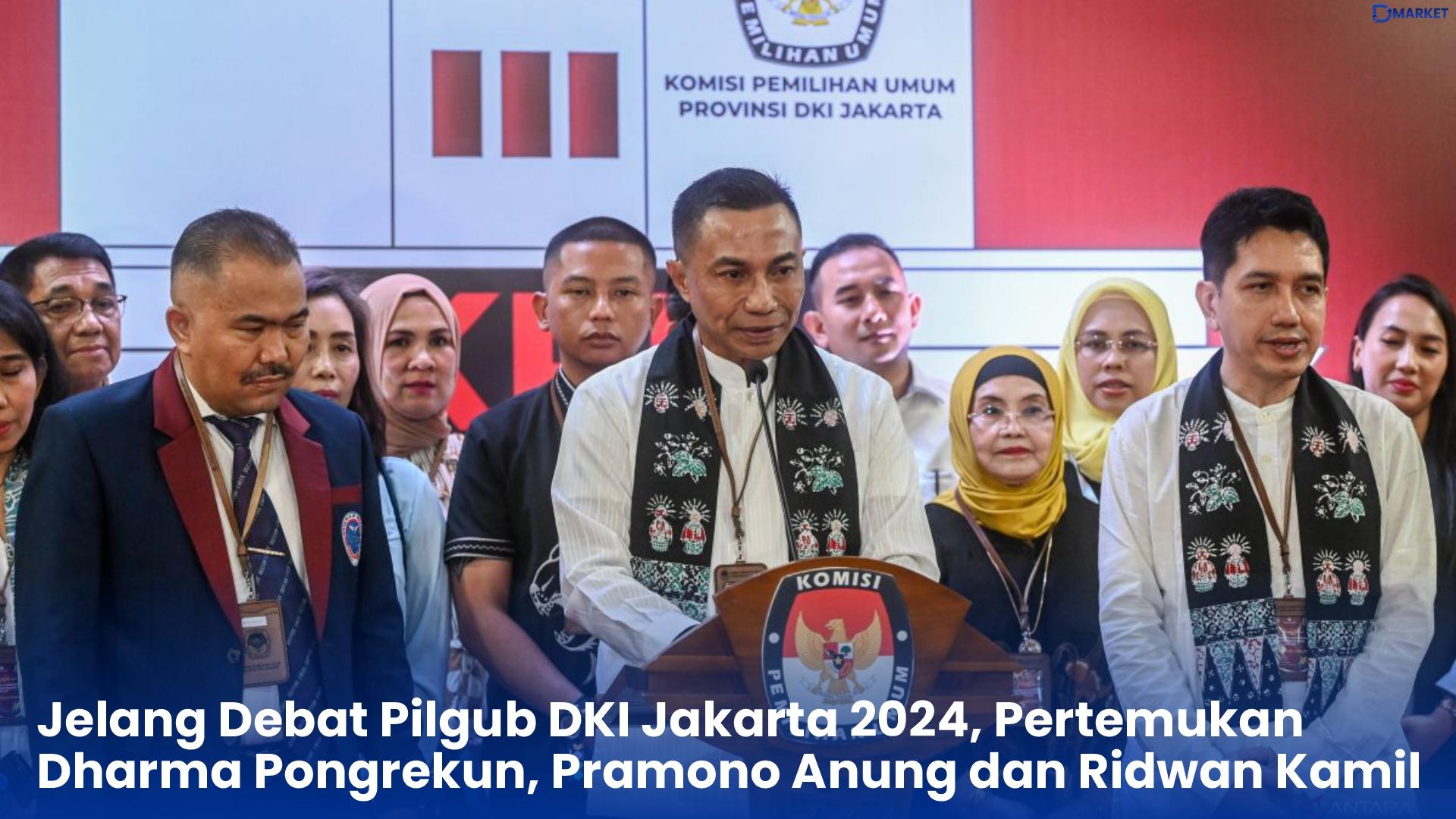 Jelang Debat Pilgub DKI Jakarta 2024, Pertemuan Dharma Pongrekun, Pramono Anung dan Ridwan Kamil