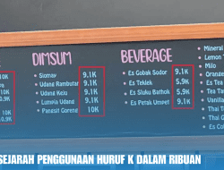 Asal Usul Sejarah Penggunaan Huruf K Dalam Ribuan