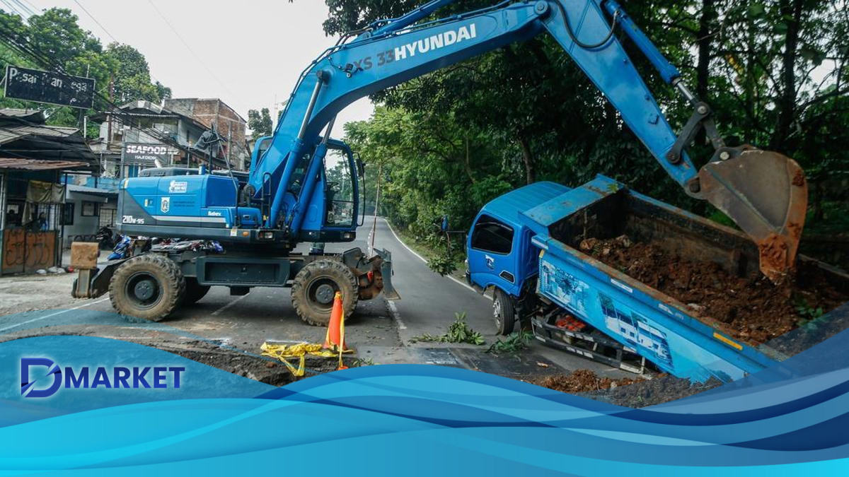 Jalan Amblas di Lenteng Agung, Gorong-gorong Resmi Ditutup Pakai Besi